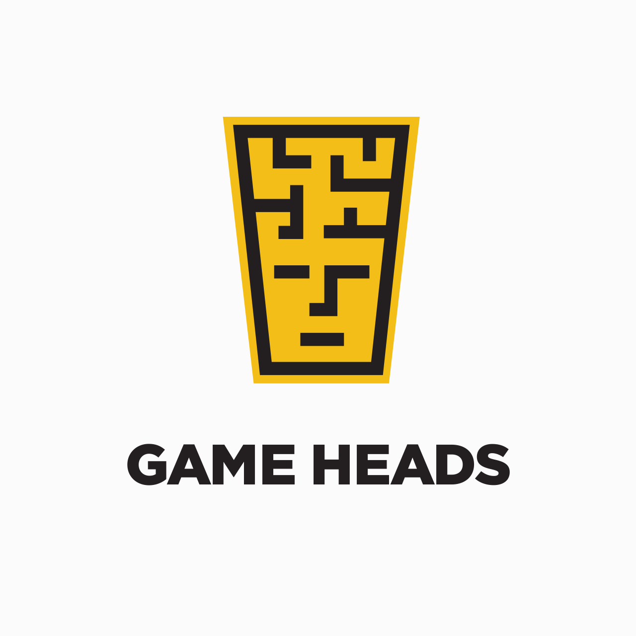 Logo design and type treatment for Game Heads
